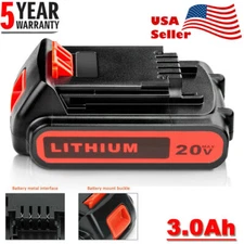  replacement For Black and Decker 20V Lithium MAX Battery 20Volt Li-Ion LBXR20 