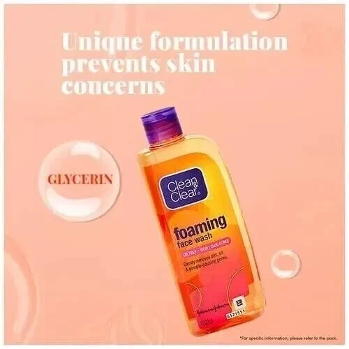 Jabón facial espumoso Clean & Clear utilizado para pieles grasas y propensas a granos de 6 x 50 ml Foto 2 de 4