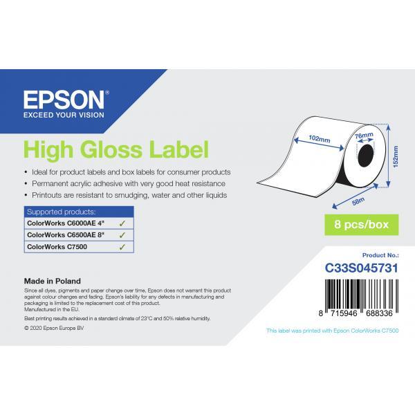 Epson - Bs Label Consumables U4 HIGH GLOSS LABEL CONTINUOUS ROLL 102MMX58M