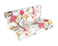 A.S. CréAtion Tapete Vlies Neue Bude 36202-1 Rosa Gelb GrüN Stylisch Dschungel