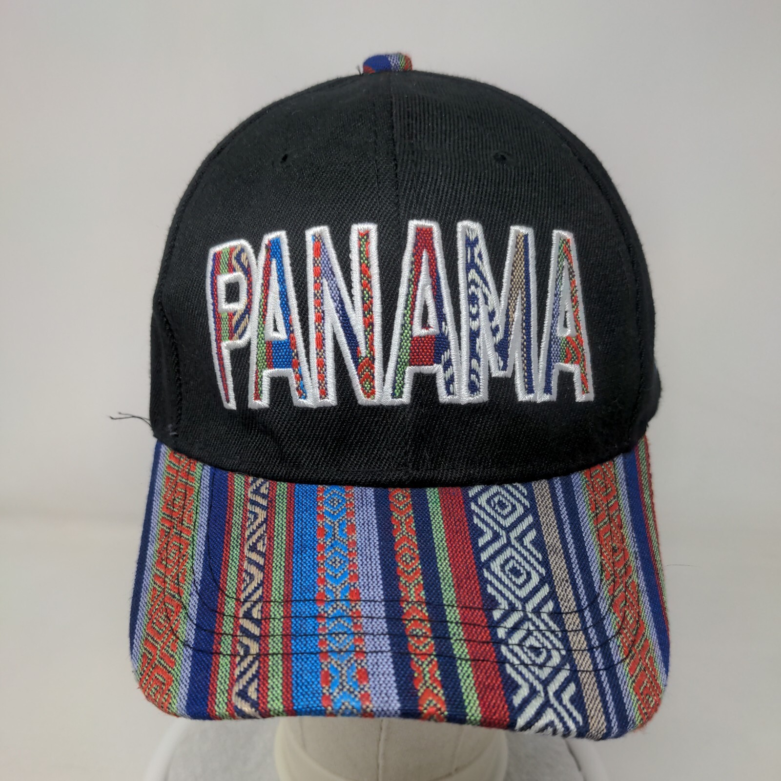 Panama Strapback Hat Multi One Size Embroidered S… - image 2