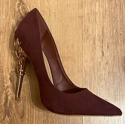 JustFab Burgundy/Gold High Heels Größe 37