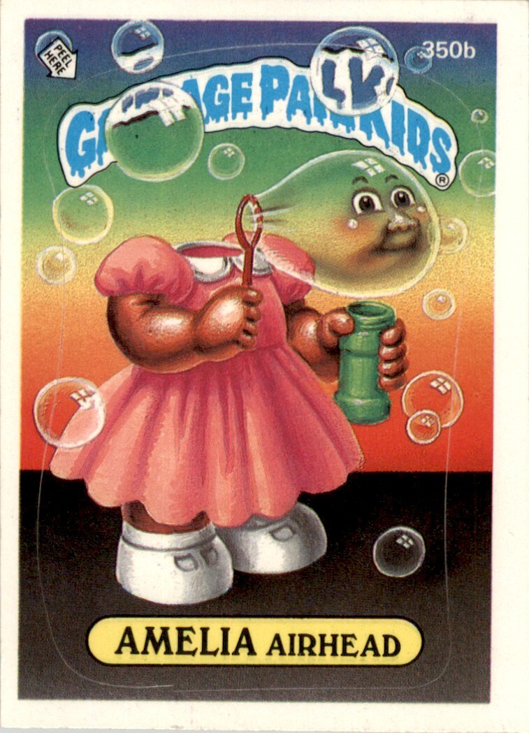 1987 Garbage Pail Kids Series 9 #350b Amelia Airhead EX-MT