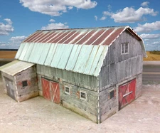 N Scale Building - Rustic 23' Tall Barn Cardstock Pre Cut Kit PAPER KIT