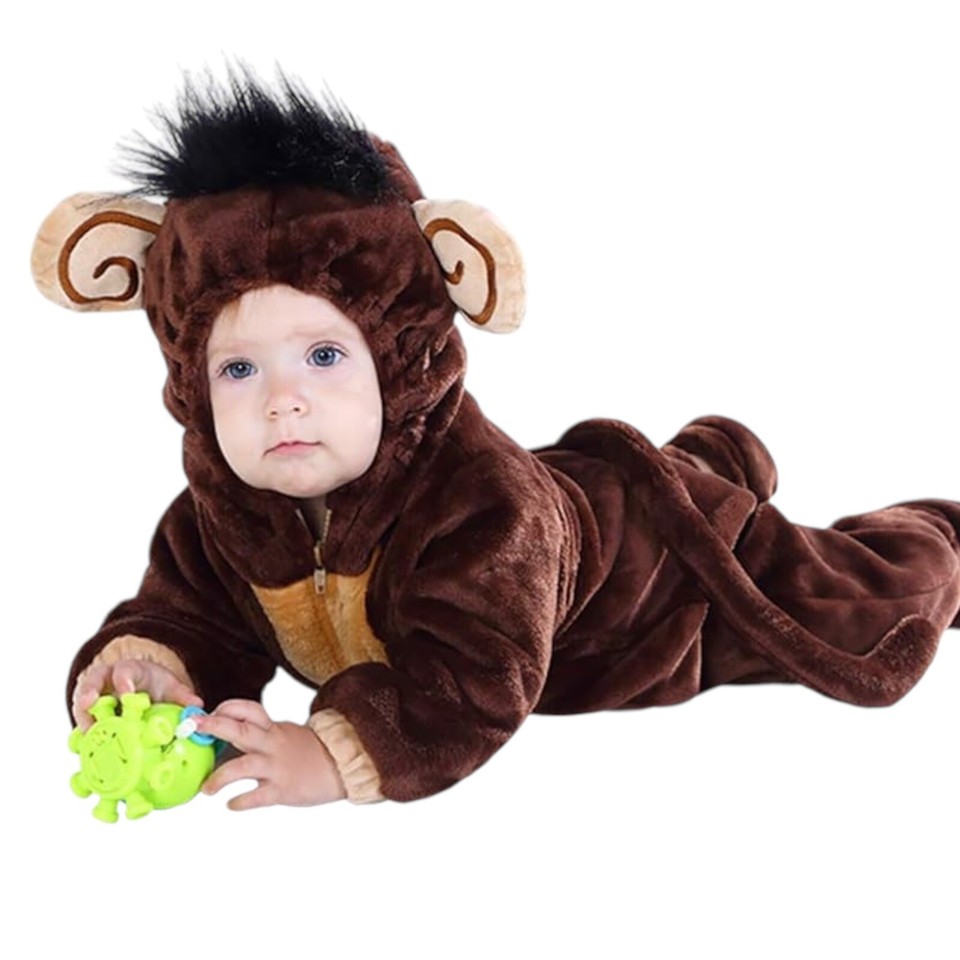 Little Monkey Halloween Infant Baby Costume 1218 Months Velour Hooded