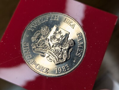 1983 Singapore 10 Dollar 12th SEA Games Copper-Nickel Uncirculated