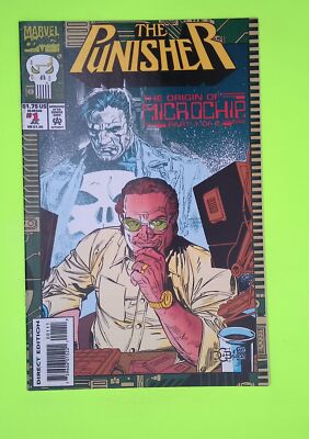 Punisher The Origin of Micro Chip #1 1993 Marvel Comics 1st App Mid Grade L99-45