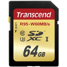 Transcend 64GB UHS-1 U3 SDXC Memory Card TS64GSDU3 - Authorized Dealer