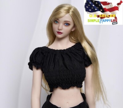 Z6TOYS 1/6 Female PALE Head Sculpt Movable Eyes For 12'' Figure ZC015 C  USA 