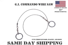 NEW 22" Compact Survival G.I. Commando Flexible Wire Saw Tool