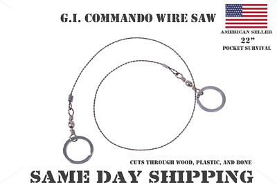 NEW 22'' Compact Survival G.I. Commando Flexible Wire Saw Tool