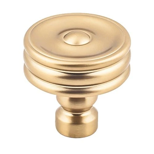 Top Knobs - Cabinet Brixton Ridged Knob - 1-1/4 Inch - Honey Bronze - Picture 1 of 1