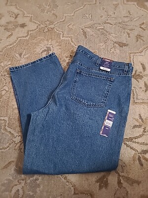 George Men's Medium Wash 100% Cotton Regular Fit Straight Leg