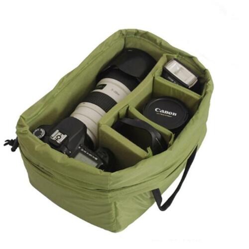 Nylon Wasserdicht DSLR Spiegelreflexkamera Objektiv Trennwand Gepolsterte Aufbewahrungstasche Handtasche Etui - Bild 1 von 6