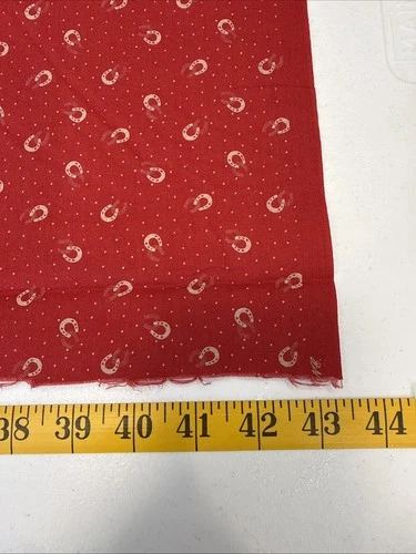 3 Yards Of Marcus Brothers Cotton Horseshoe Western Quilt & Sewing Fabric - product listing photo