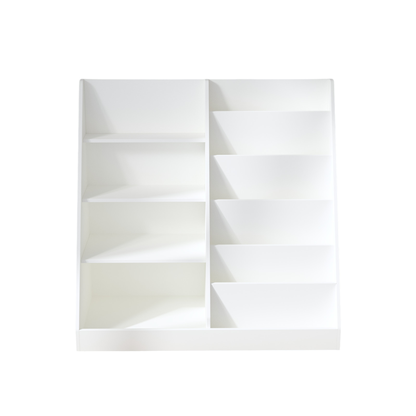 4 Tier Wooden Kids Bookshelf and Toy Storage Organizer w/ Bookcase Display Stand