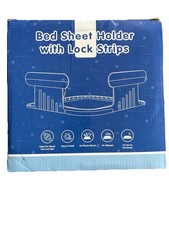 Bed Sheet Holder with Lock Strips Fitted Sheet Fastener Set /Corners Open Box ne