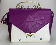 RARE Legend Of Zelda Twilight Princess Bioworld Gold Triforce Cross Body Purse