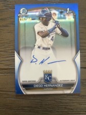 2023 Bowman Blue Lunar  Refractor S/n 129/150 Diego Hernandez #CPA-DH Auto RC