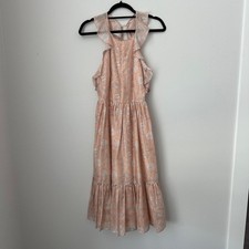 Ulla Johnson Open Back Floral Midi Dress Wilda Pink