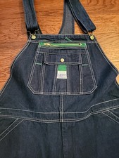 LIBERTY - Men's Dungarees 48"W x 30"L USA Work Overalls Blue Denim