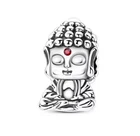 S925 Solid Sterling Cute Balinese Bali Buddha Charms For Moments Bracelets