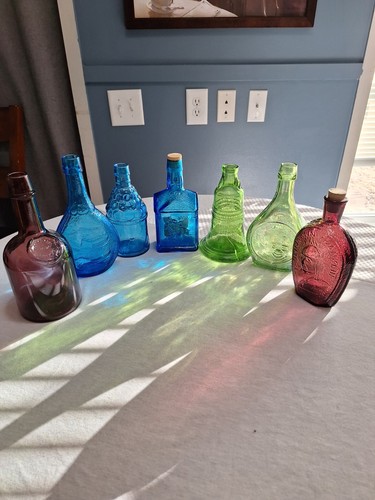 Wheaton Colored Glass Bottles Vintage Collectibles 15$ each