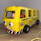 Vintage Fisher-Price Little People Safety School Bus #990 1962 EUC NO FIGURES