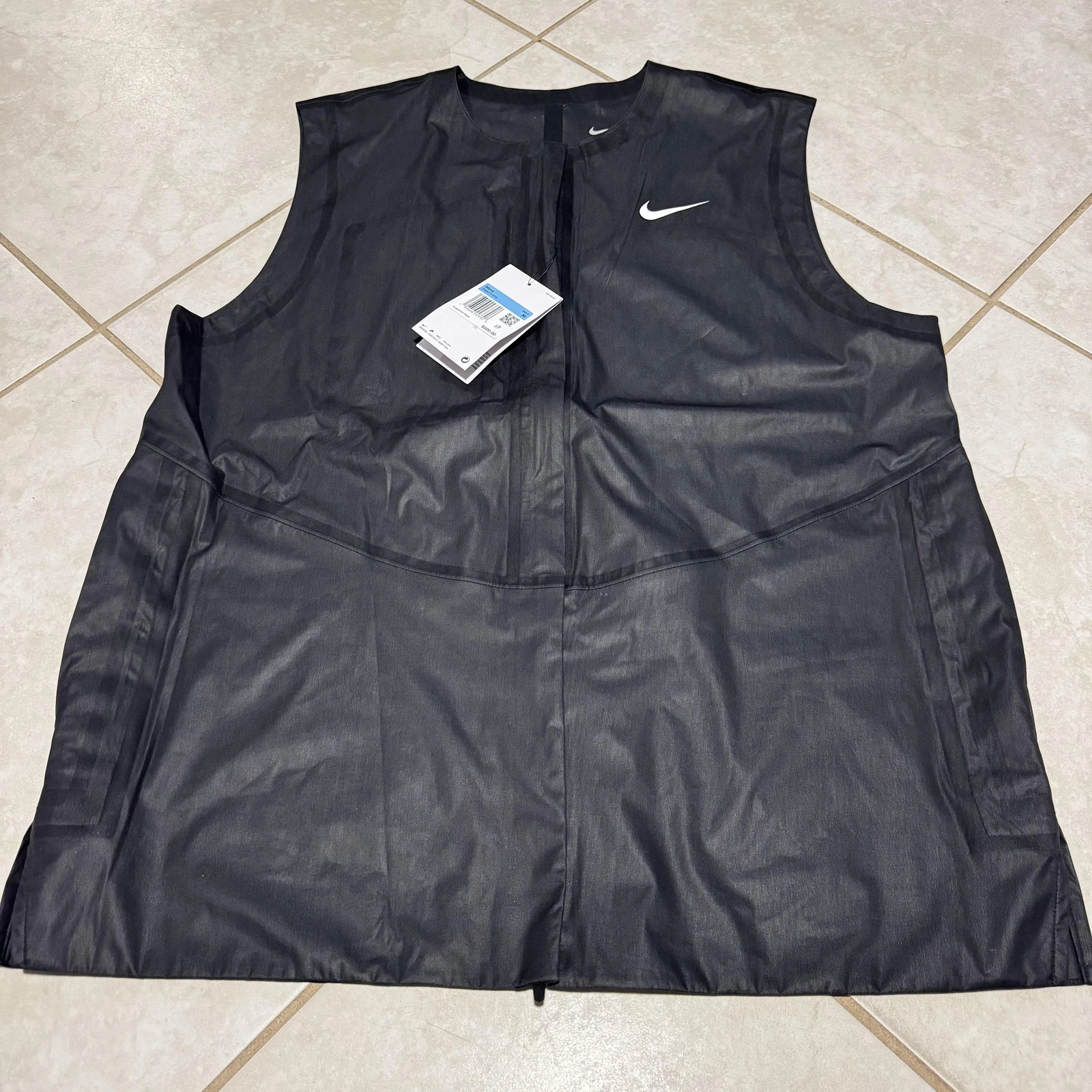 Nike Vest Mens Medium Black Storm-FIT ADV Golf Water Resistant Zip DX6075-010