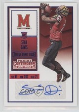 2016 Panini Contenders Draft Picks College Ticket Blue Foil Sean Davis Auto 0v1