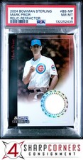2004 BOWMAN STERLING RELIC REFRACTOR #BS-MP MARK PRIOR #/199 POP 2 PSA 8