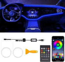 Interior Car LED Strip Lights with Wireless APP  Remote Control, RGB 2 in 1 Car