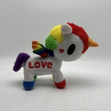 Tokidoki Unicorno LOVE Unicorn Pegasus Plush 8" Rainbow PRIDE