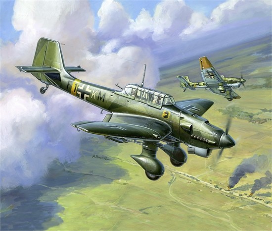 Zvezda 6123 - 1/144 Wargame Addon German Ju-87 Stuka - New