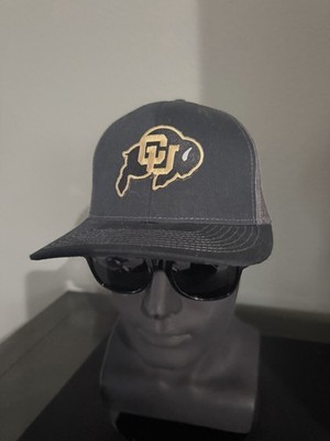 COLORADO BUFFALOES CU RALPHIE LOGO BLACK & GOLD MESH TRUCKER SNAPBACK HAT  