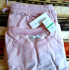 KAREN NEUBURGER LUX JOGGER SET SIZE L NWT ALMOND BLOSSOM HEATHER LSLV TOP  PANT