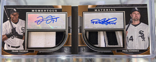 2021 Topps Museum Frank Thomas Paul Konerko Dual Patch Auto Booklet 4/5 MMDPA-TK