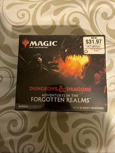 adventures in the forgotten realms draft booster box Magic: Gathering and 1 Land card Magic: The Gathering Adventures in