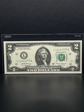 2017A- 2 DOLLAR Bills FANCY SERIAL NUMBERS Very Nice Piece For Your Collection