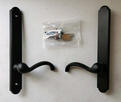Emtek 1314TTRHFB Multi Point C3, Non-Keyed Fixed Handle OS, Teton Lever, RH
