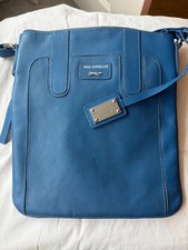 BNWT Paul Costelloe Dark Green Leather Cross Body Messenger Bag