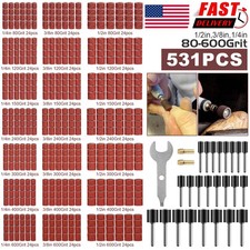 531Pcs Sanding Drum Nail Sander Drill Bit Kit For Dremel Accessories Tool