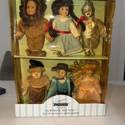 Seymour Mann Story Book Tiny Tots Wizard of Oz Dolls 6'' Doll Ornaments Set of 6