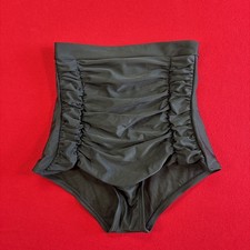 UNIQUE VINTAGE MONROE Bikini Black HIGH WAISTED BOTTOM SIZE Small A421