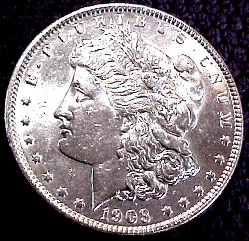 1903 MORGAN SILVER DOLLAR...GEM BU.......MIN. BID .01 & NO RESERVE!