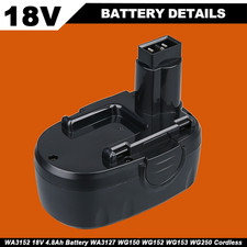 18V Pack 4.8Ah For Worx WA3127 Battery WA3152 WG150 WG152 WG153 WG250 Cordless
