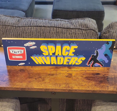 Arcade 1UP Taito Space Invaders Arcade Marquee Sign Panel Header Replacement