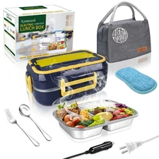 Electric Lunch Box Lonchera Electrica 3in 1 Portable Hot Box Food Warmer 304SS