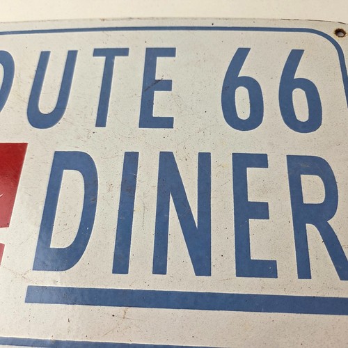 Vintage Route 66 Porzellanschild - Coca Cola Gas Pump Soda Diner Schild - Bild 3 von 14