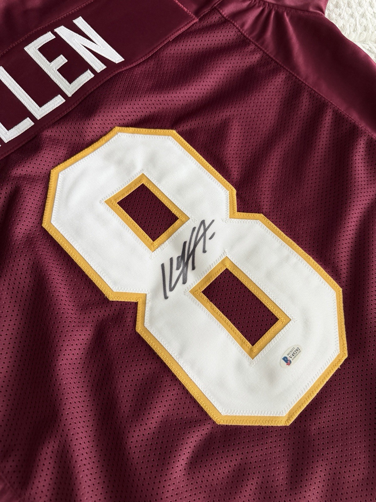 Kyle Allen Signed Washington Commanders #8 Jersey Beckett BAS ...